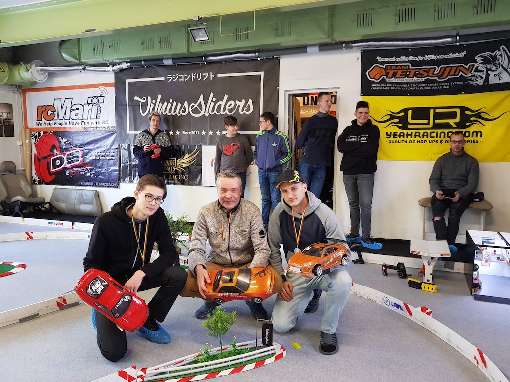 2018 Baltijos šalių RC drifto čempionato I-ojo etapo RWD klasės nugalėtojai